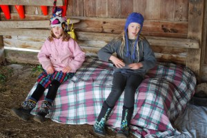 And here they are making boots out of caribou hide and seal skin. 