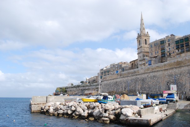 Looking back towards Valletta as we chug on out in to the bay on the ferry back to Sliema.