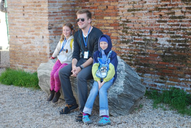 The girls loved the tour.  I asked them a few times if they wanted to stop and read for a while but they wanted to listen the whole time, just taking a sitting break now and then.