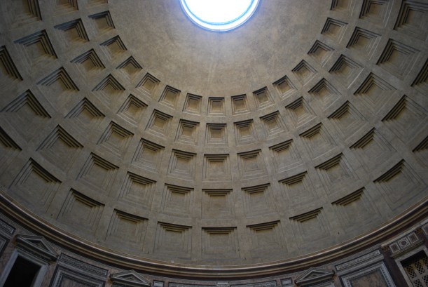 Inside the Pantheon - the dome was an amazing engineering feat for 2000 years ago!