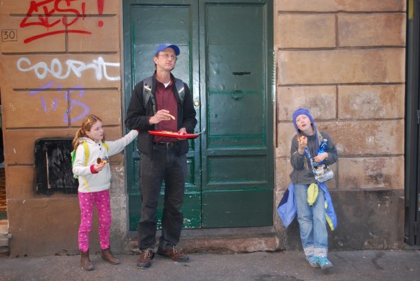 The pizza was so good we went back for seconds and ate the way the locals do.  The pizza is paid for by weight - it's not that expensive and it's really good!