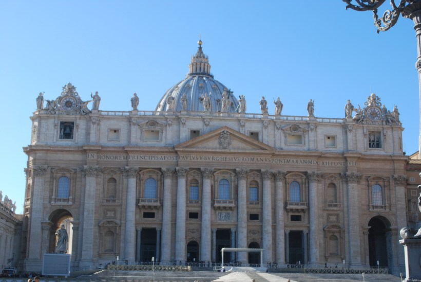 St. Peter's Basilica.  Absolutely amazing architecture.  Michelangelo designed the dome but did not live to see it finished.