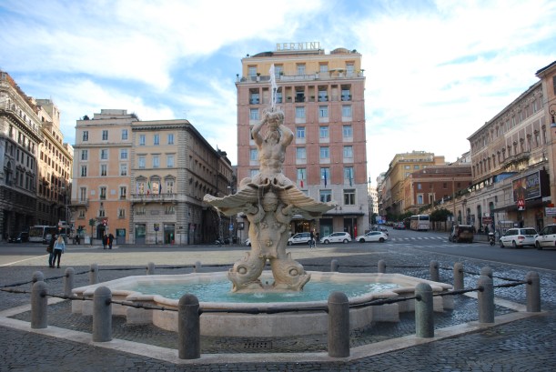 Triton Fountain in the Piazza Barberini.  