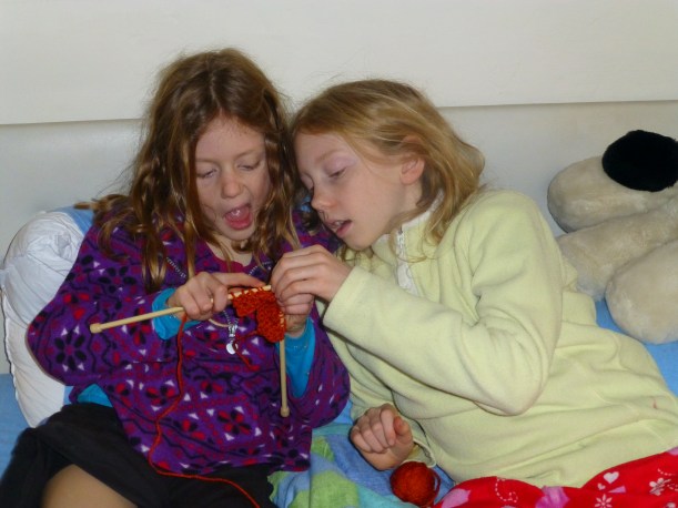 Here's Lily trying it on her own!