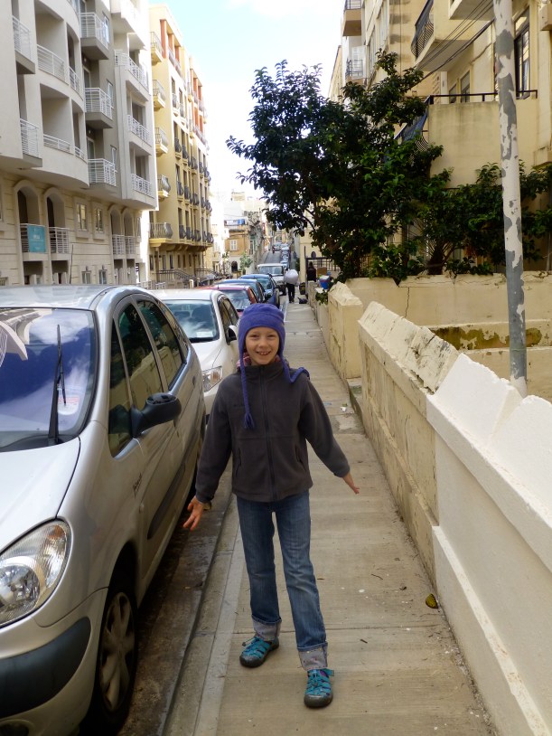 The first thing we do is go for a short walk in the neighborhood.  It's good to get outside first thing, check out the weather and give our legs a little workout!