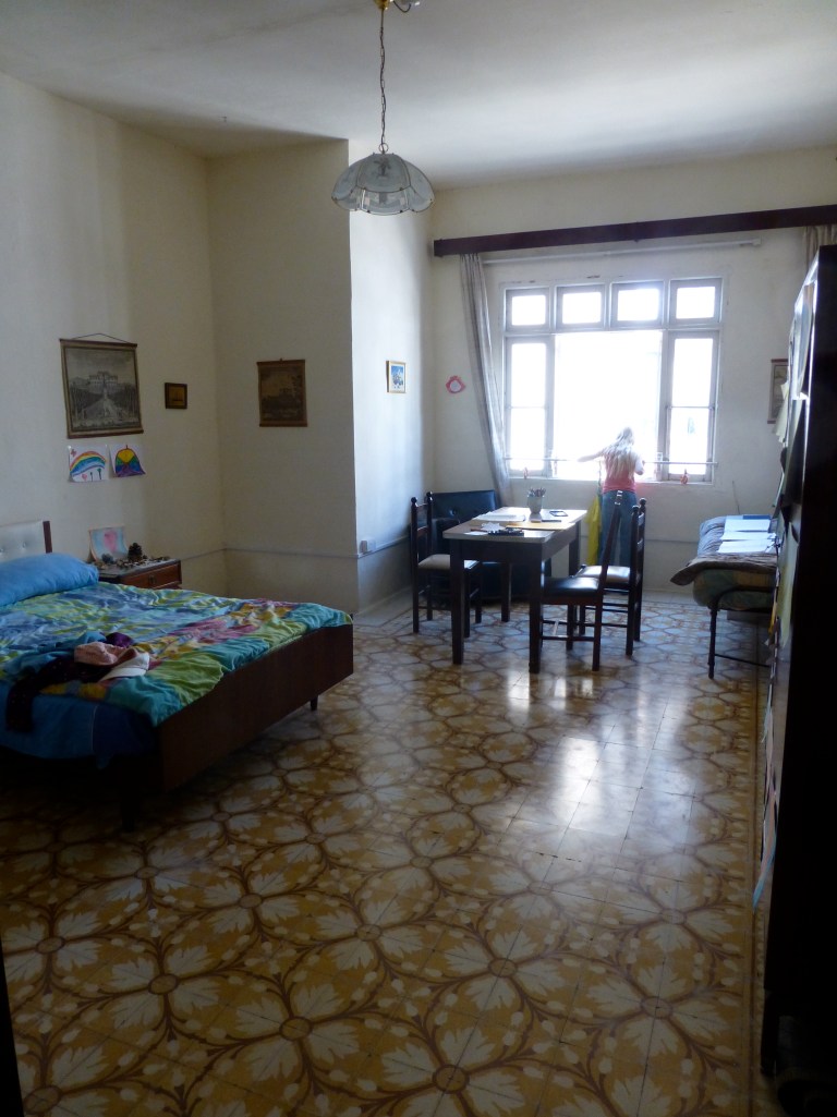 If you turn left, you will find yourself in our home school room and spare bedroom.