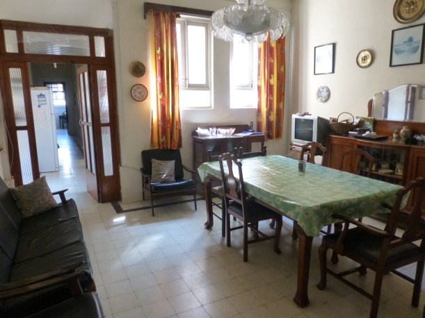 The first stop down the hallway is the dining room.  This is also our living room/hangout room.