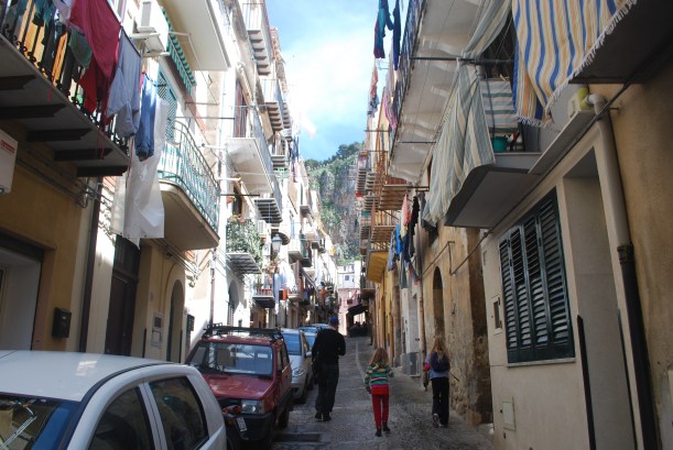 We strolled around the old part of Cefalu eating gelato, of course and enjoying the old narrow streets lined with balconies. 