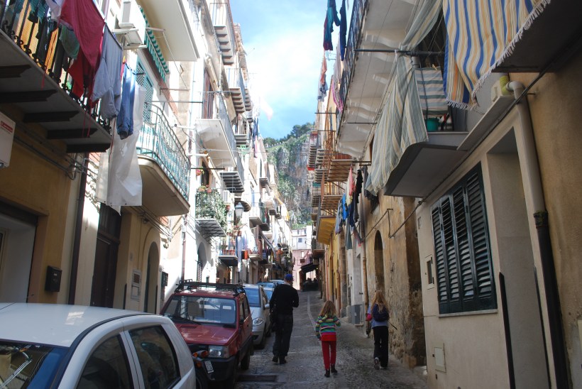 We strolled around the old part of Cefalu eating gelato, of course and enjoying the old narrow streets lined with balconies. 