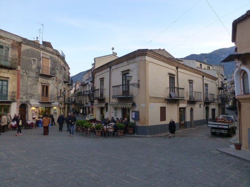 Our last stop was Castelbuono - one of my favorite spots.  It is sweet little mountain town (about the size of Decorah).  The town was very active this evening, with lots of people coming out to meet in the piazza, lots of kids out playing and just a very charming time of day.