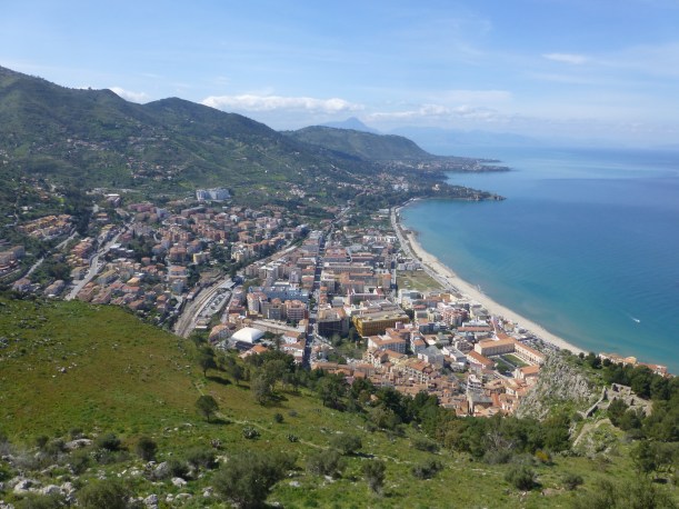 The view of Cefalu from the hike up.  How beautiful!  Mountains, sea, beaches, history and culture - who knew Sicily was so awesome?!