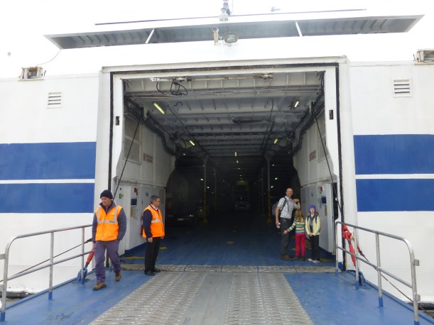 On Monday, March 31st, we drove to Milazzo and 5 minutes before departure, we hopped on board this ferry to the Aeolian Islands.