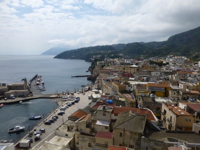 Our first stop was Lipari, the largest island with the greatest population (about 11,000).  We walked through the old walled city (built 1556) as well as newer parts and had lunch.