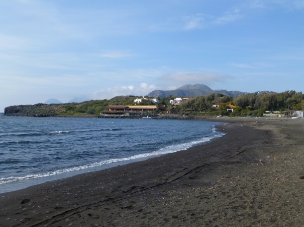 We walked to a black sand beach - I've never seen anything like it!
