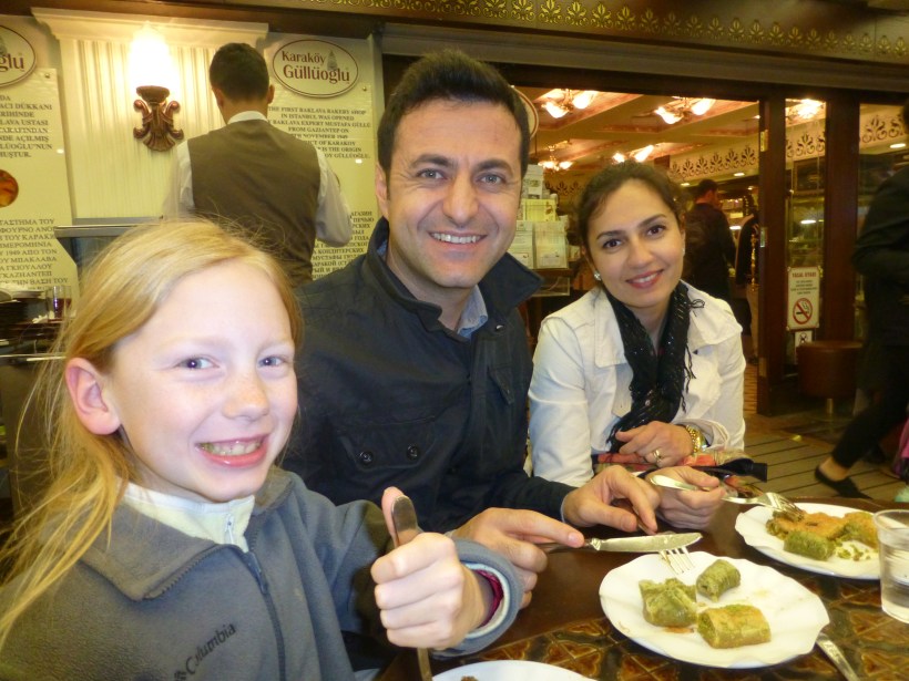 We went out to eat with Huseyin, Elvan and Bejna and had some delicious fresh fish. Then they took us to the most amazing baklava place. It was the best pastry I've had - full of pistachios, flaky crusts and honey sauce. Yum - it will not be forgotten!