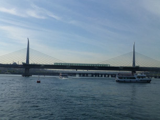 In the late afternoon, we went on a boat tour up the Bospherus River.  It was a great day to be out on a boat and it was fun to see Istanbul (the third largest city proper in the world!) by boat.