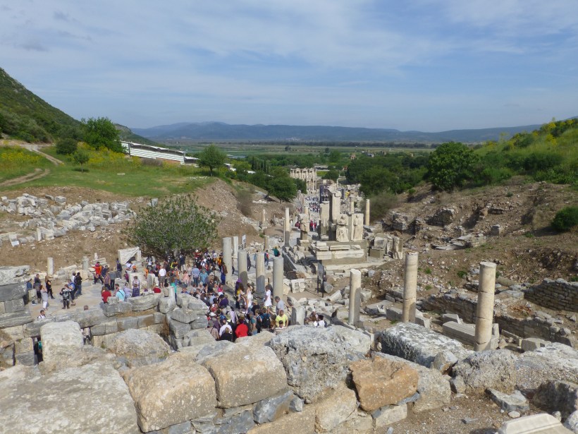 The next day we went to Ephesus.  It is an ancient Greek city that flourished under Roman rule in about the 2nd century BC.  The city itself was quite impressive with a sophisticated aquaduct system, public baths, housing and mills.