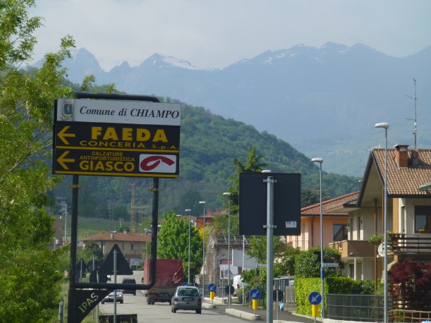 Chiampo was bigger and more industrial than I imagined.  I would love to have seen it 100 years ago when my great-grandfather left to come to America!  And as it turns out, Chilese (my mom's maiden name) is a pretty common name in these parts.  The owners of our Bed and Breakfast know a few and were excited to learn that I was a Chilese!