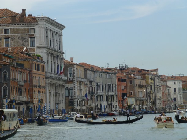 The girls thought it was so fun to take a 'bus' around town that was really a boat.  I thought it was pretty fun, too.  :)  