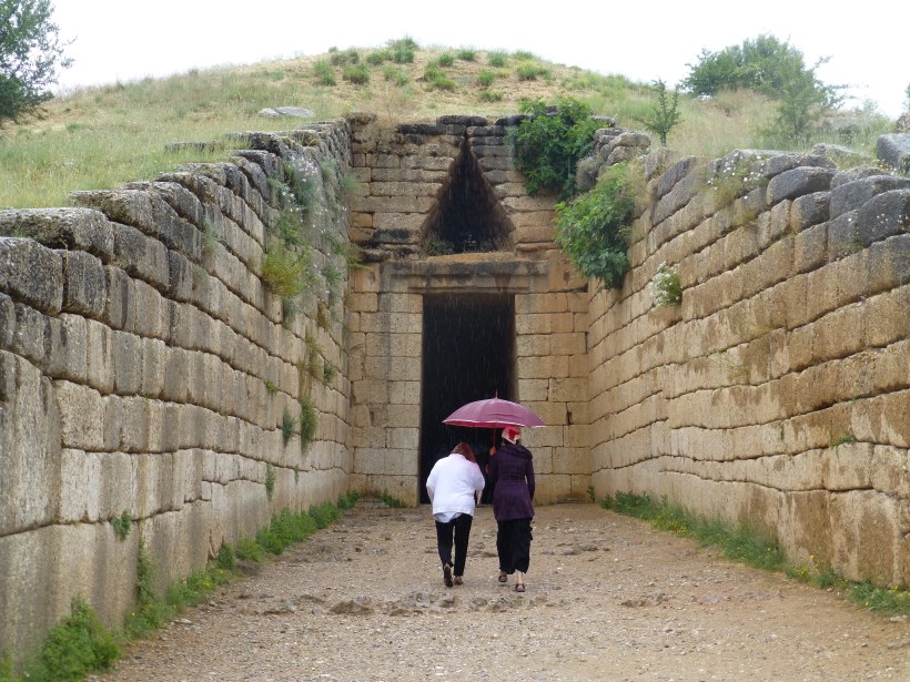 This was the entrance to a huge burial tomb for one of the Mycenaean kings. The structure was impressive - both the architecture and the huge stones they used!