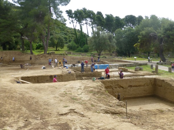 The next day, we went to ancient Olympia.  It was neat to see all the archeologists at work uncovering more ruins.