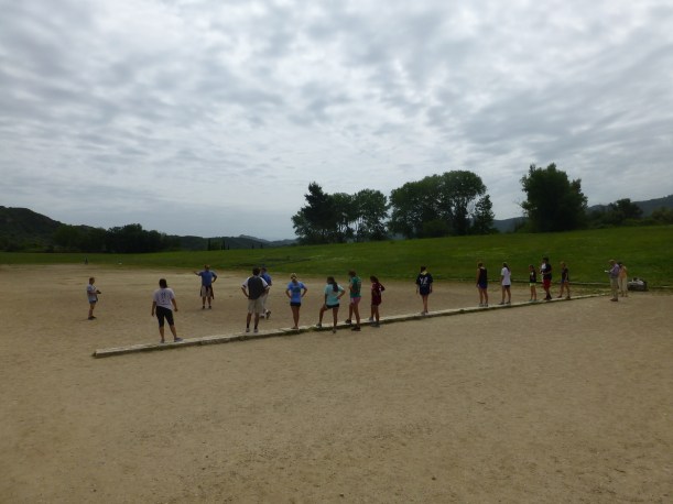 The first Olympic games were held here in the stadion.  