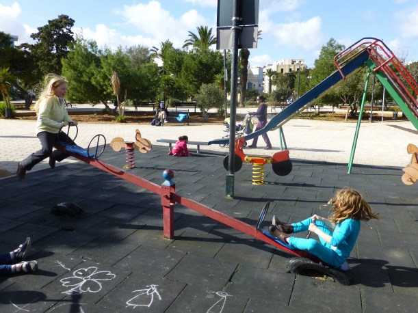 This park is near a marina on the way to Valletta.