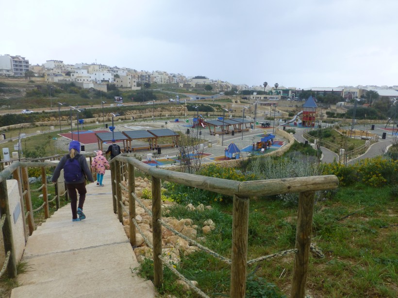 This the park on top of the old dump. There are lots of steps.