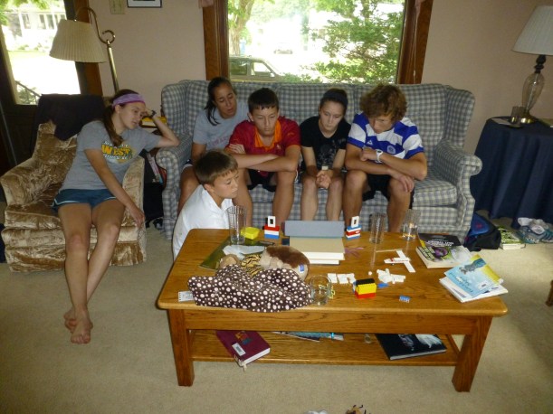 The World Cup!  We had fun gathering around the iPad to watch the Quarter Final games with the cousins.  