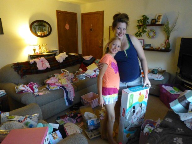 We helped my sister organize all her new, cute, fun baby stuff!