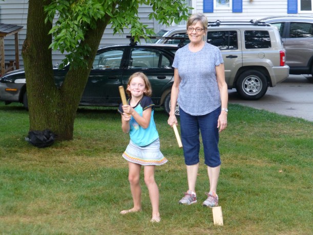 Playing kubb is a highlight of our week.