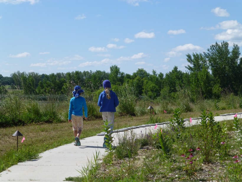 We took a hike at the Dickinson County Nature Center.  It's a beautiful place with prairies, ponds and flower gardens.