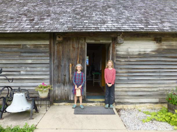We took a field trip down to Spillville to visit the Bily Clock museum.  It was fantastic!  This old school house was on the museum grounds and we had fun imagining life at school 100 years ago.