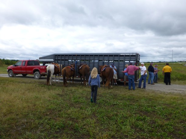 Sylvia and I went to Iowa City last week to help with an event for veterans.  We gave rides to veterans from all over the country.  I had a 92 year old WWII vet on my horse!  