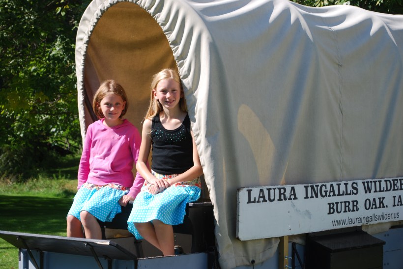 We took a field trip to the Laura museum.  How fun to sit in a covered wagon!