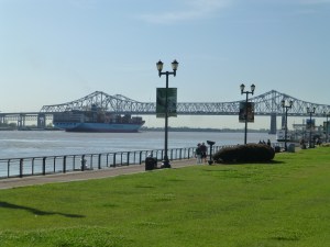 A view from the Riverwalk area right along the river.