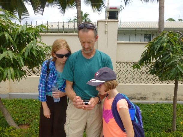 Checking the City Maps to Go app to make sure we were going the right way.