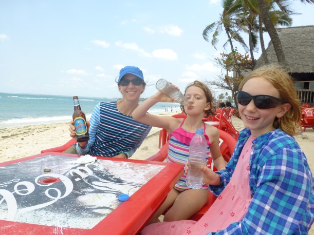 Lunch with a beautiful view. Jon and I had fish, the girls had hamburgers. No surprises there!