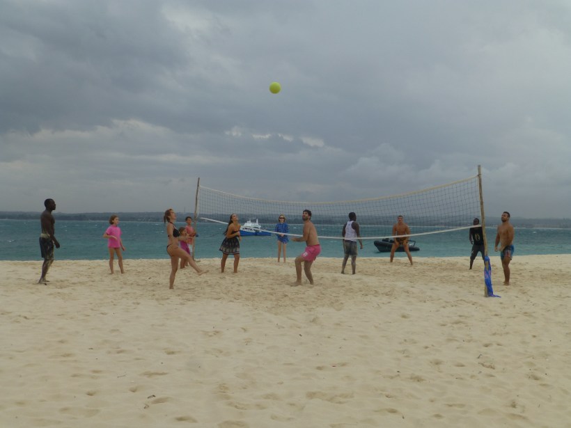 We played a fun game of informal volleyball with people from 6 different countries!