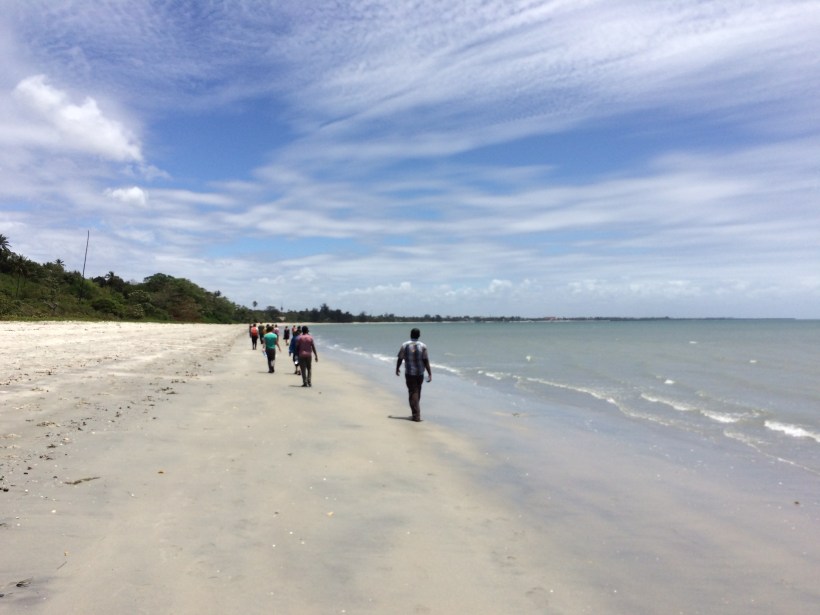 It was fun to watch the tide come in and walk in bare feet!