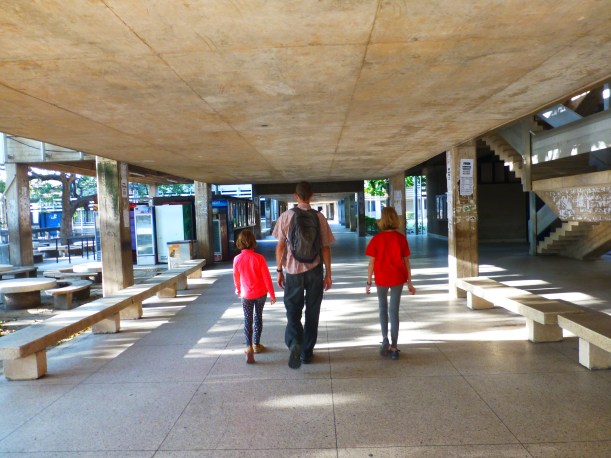 Walking to the Engineering College cafeteria. We've only eaten there a few times because it's farther to walk. But the food is better. :) 