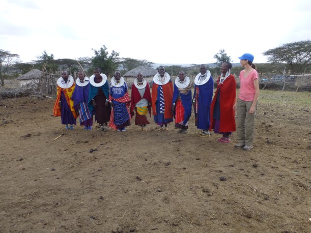 Musa's mom (in the Luther shirt) and other family members greeted us with song and dance. I joined in. :) 