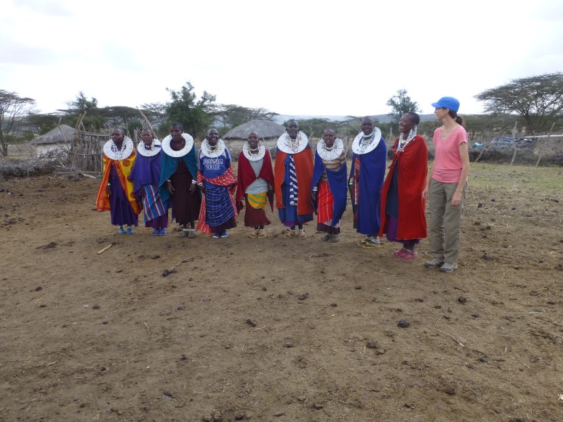 Musa's mom (in the Luther shirt) and other family members greeted us with song and dance. I joined in. :) 