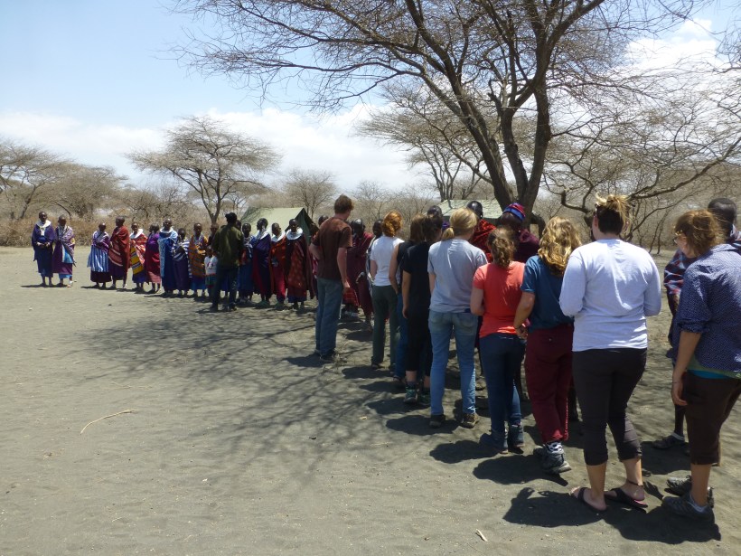 We were warmly welcomed at Engakaret by many people in the village.