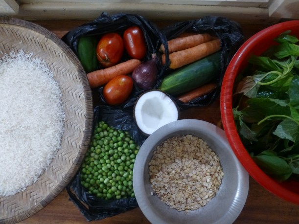 Some of the delicious fresh ingredients we get.