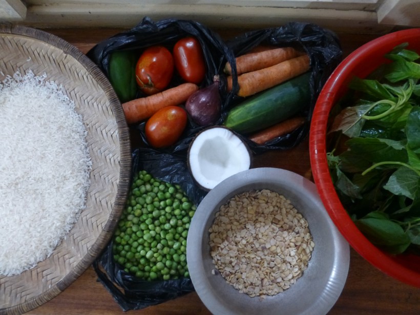 Some of the delicious fresh ingredients we get.