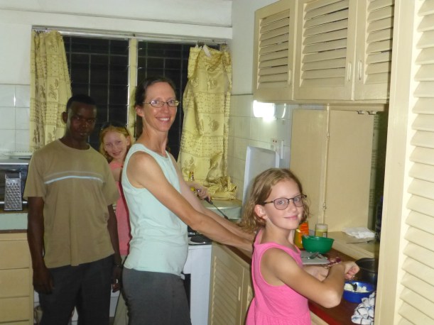 Our friend Andrew has taught us to cook many things: choroko, mbazee, mchicha, andazi and chapati.