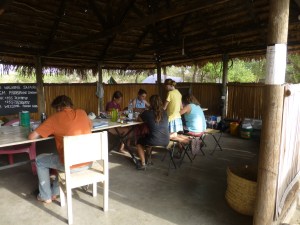 The dining/card playing and coloring/homeschool area where we spend a lot of our time.