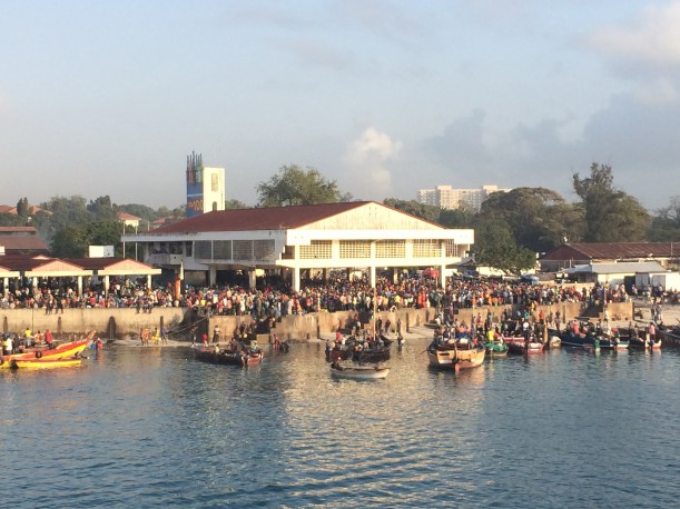 This is the downtown Dar fish market. We do not buy fish directly from there, but most likely the fish we do eat comes from here. Popular fishes are dagaa (little dry salty fishes you eat whole) and kubua (small fish served grilled whole with rice or ugali).