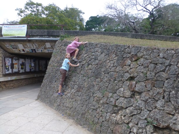 Having fun outside of Cafeteria No. 1.